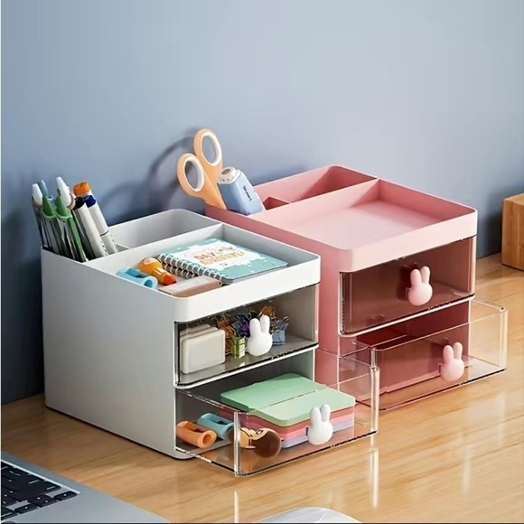 Pink two drawers one piece organizer New! - Picture 2 of 3